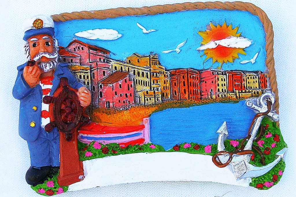 MAGNETE RESINA VEDUTA GEN. LIG. C/MARINAIO 