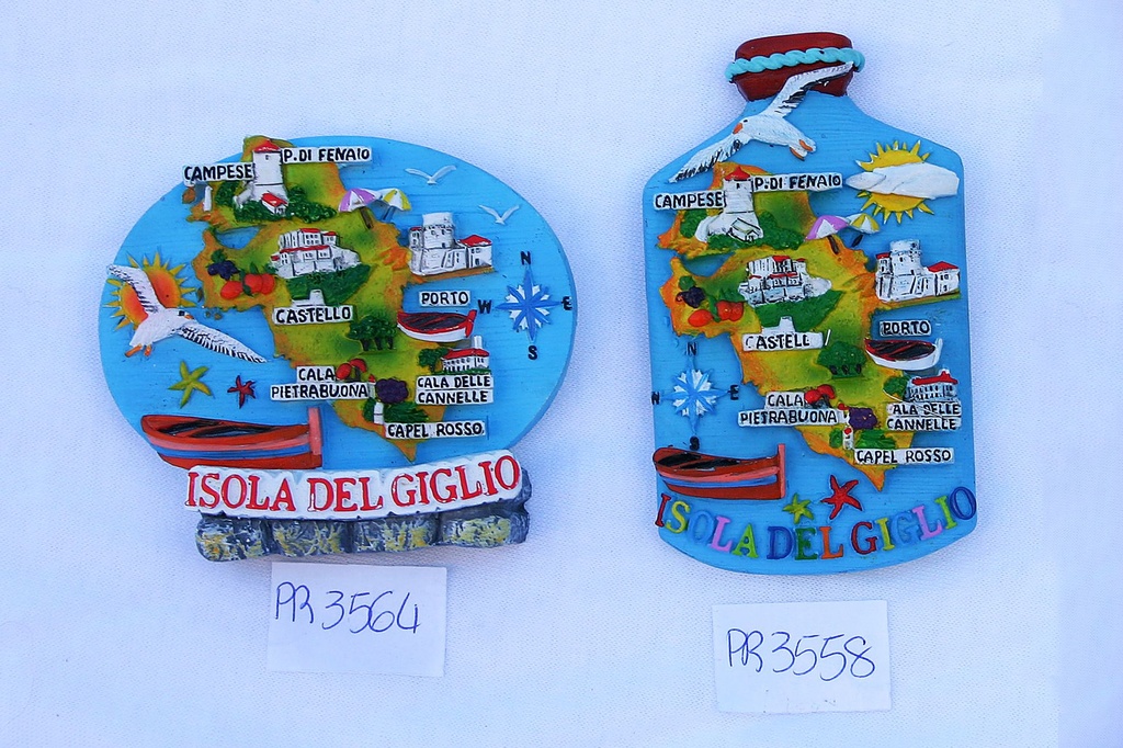 MAGNETE RESINA BOLLA B/SASSI ISOLA DEL GIGLIO 