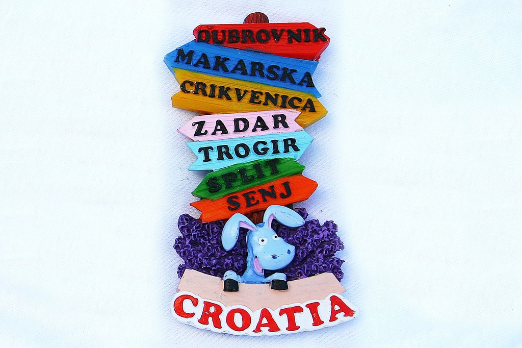 MAGNETI RESINA CARTELLI STRADALI CROATIA ASINO 