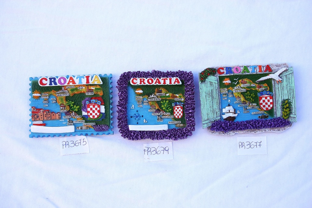MAGNETI RESINA FRANCOBOLLO MAPPA CROATIA 