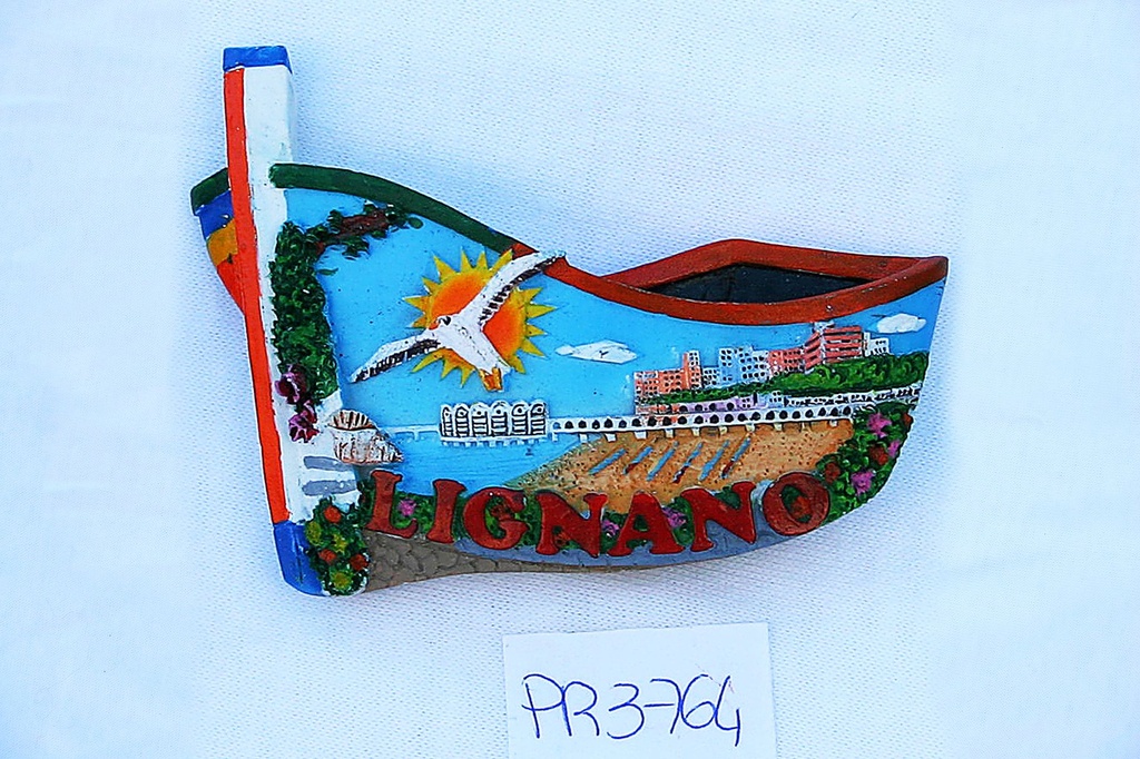 MAGNETE RESINA BARCA C/VEDUTA LIGNANO 