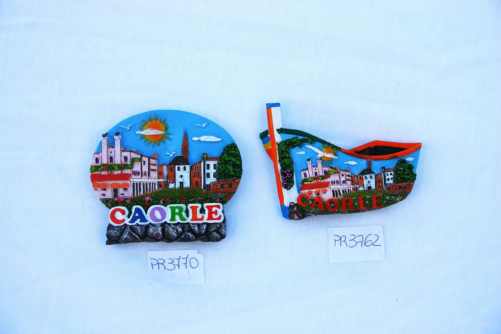 MAGNETE RESINA OVALE B/SASSI VEDUTA CAORLE 