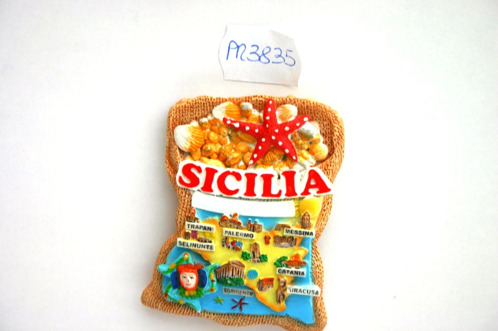 MAGNETE RESINA SACCO CONCHIGLIA SICILIA 