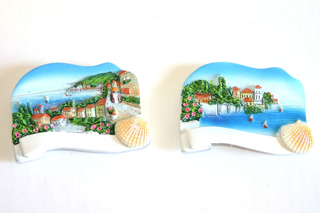 MAGNETE RESINA VEDUTA C/CONCHIGLIA 2 MOD 