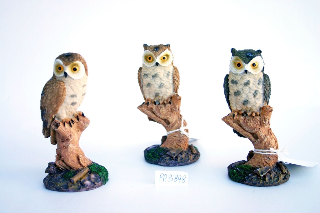 GUFO RESINA 11 CM 3 MOD ASS 