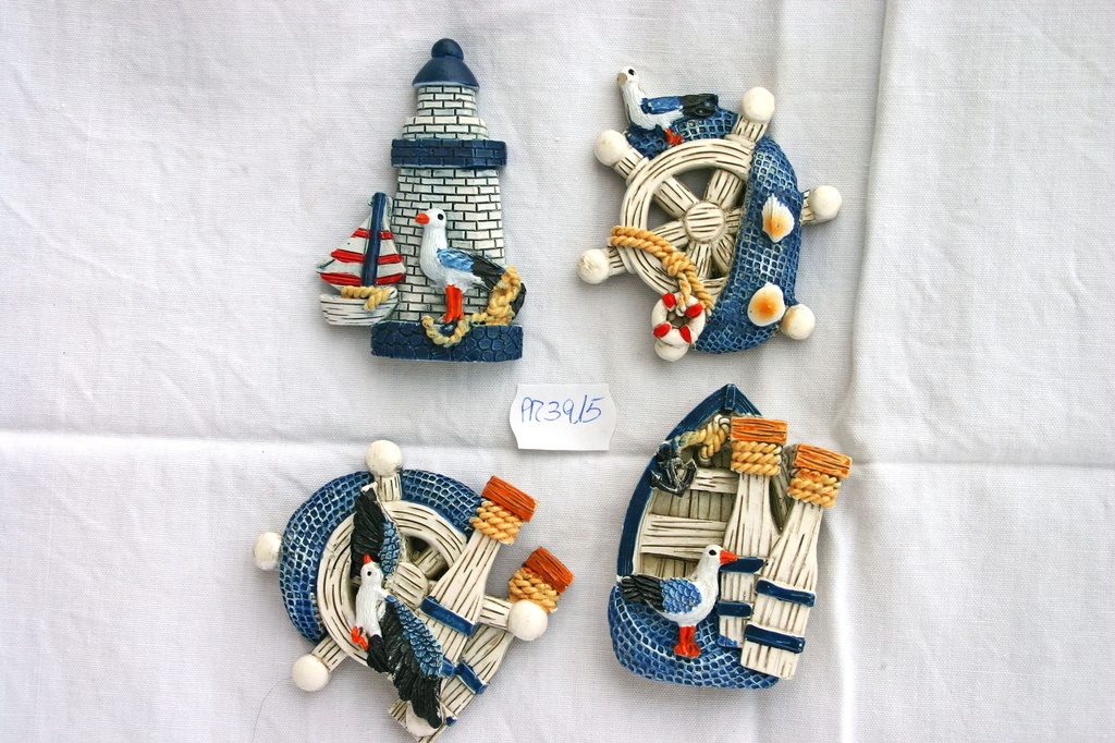 MAGNETI RESINA TIMONE-ANCORA-BARCA 4 MOD ASS 