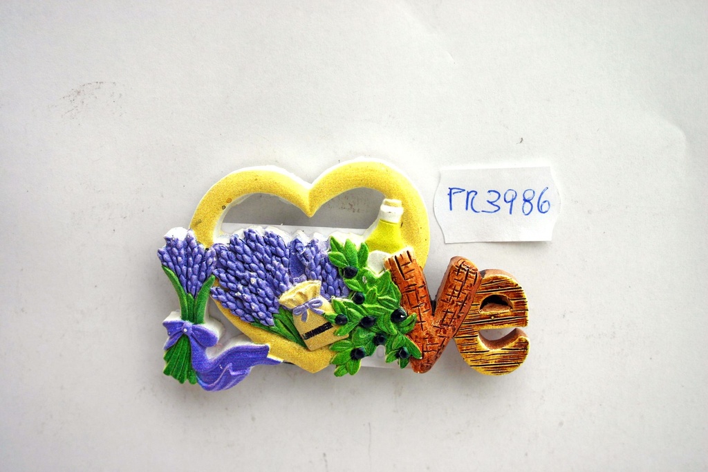 MAGNETE RESINA CUORE LOVE LAVANDA 