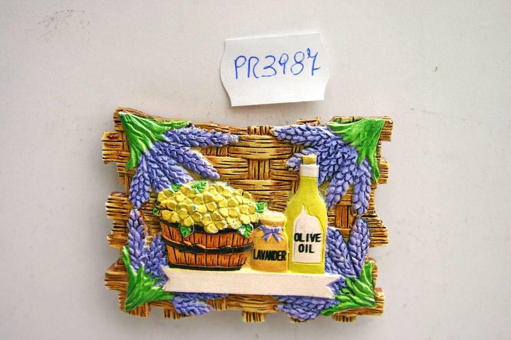 MAGNETE RESINA FINESTRA LEGNO VEDUTA LAVANDA 
