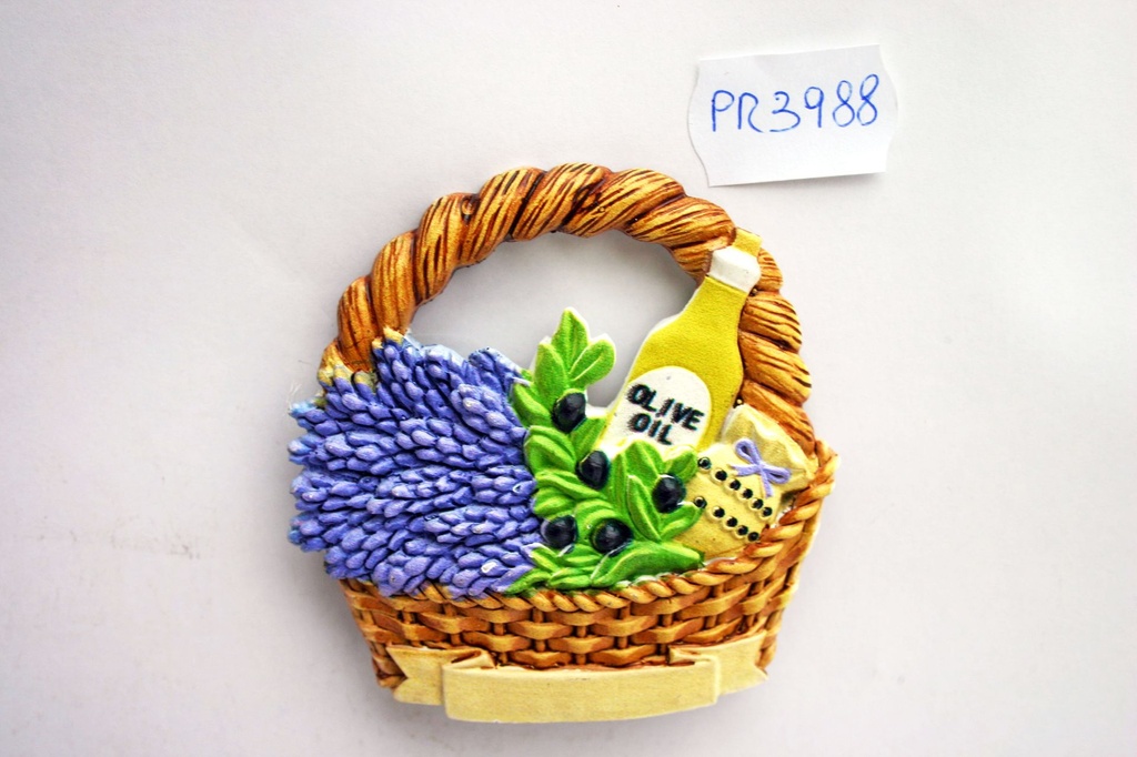 MAGNETE RESINA CESTO PRODOTTI LAVANDA 