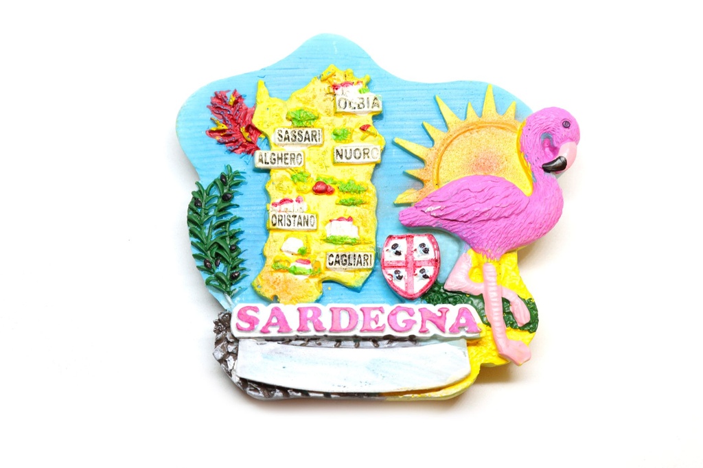 MAGNETE SARDEGNA FENICOTTERO E SOLE 
