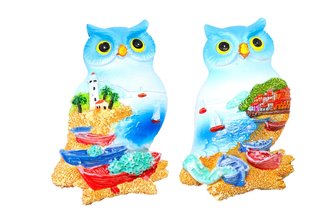 MAGNETE RESINA GUFO VEDUTA 2 MOD ASSTI 