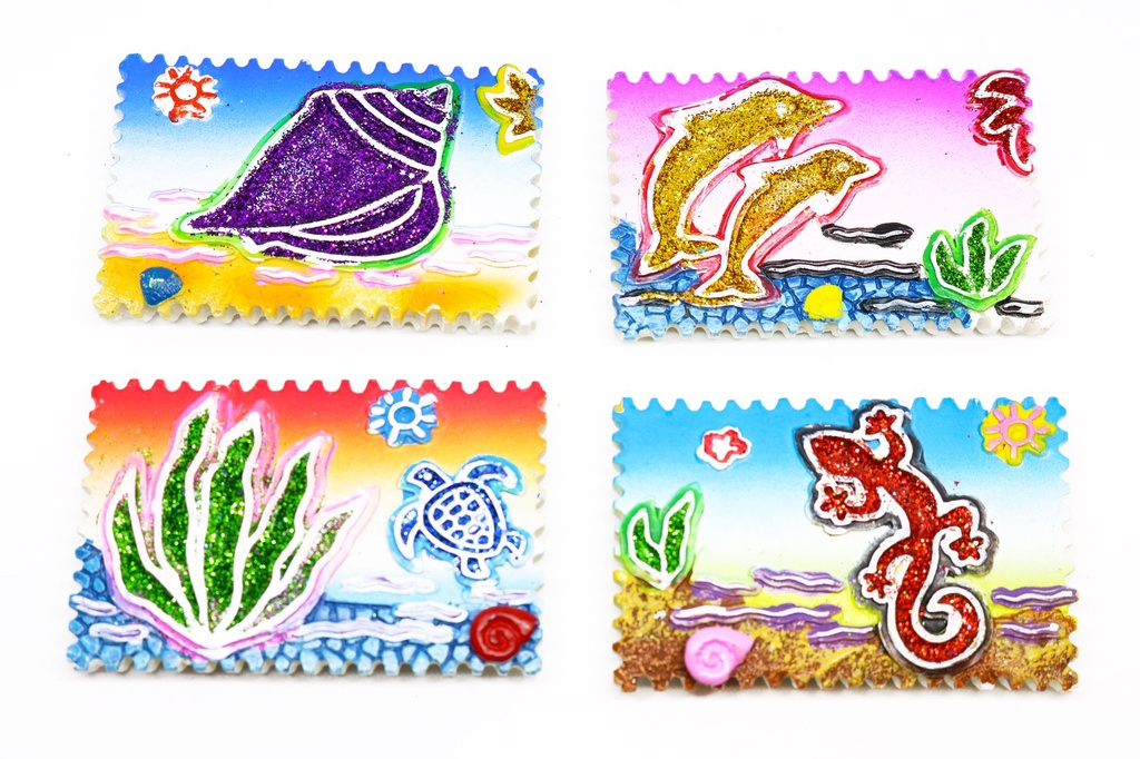 MAGNETE RESINA RETT COL VIVACI VEDUT MARINA 4 MOD 