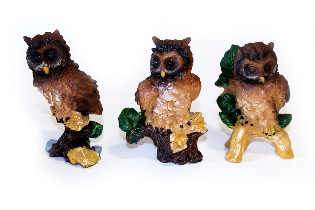 GUFO RESINA 9 CM 3 MOD ASS 