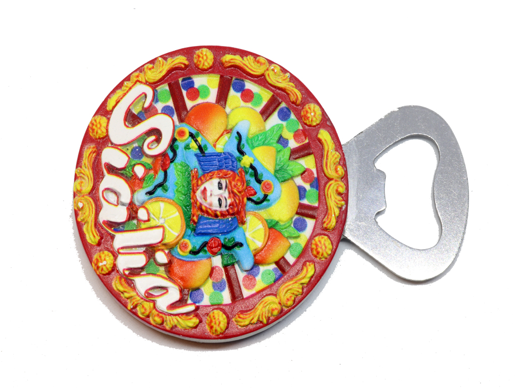 MAGNETE RESINA APRIBOTT TONDO SICILIA TRINACRIA 