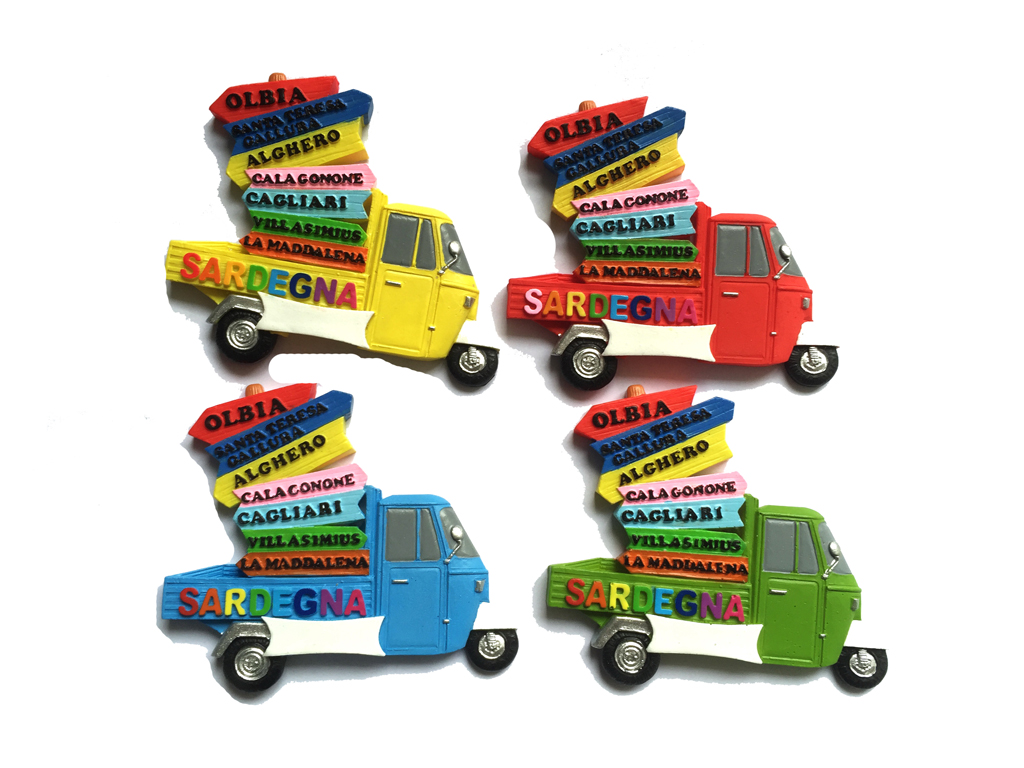 MAGNETE RESINA FURGONCINO CARTELLI SARDEGNA 