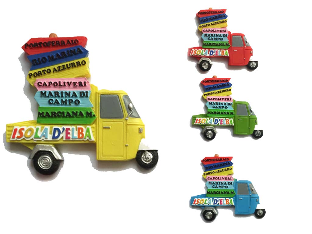 MAGNETE RESINA APE CARTELLI ISOLA D'ELBA 