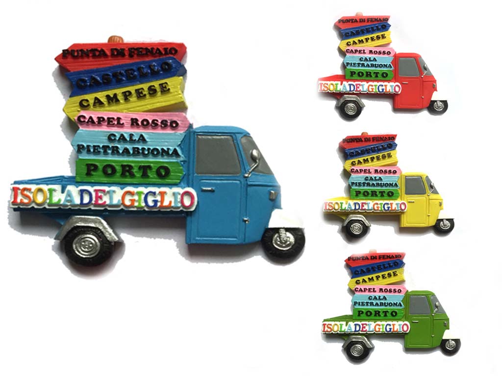 MAGNETE RESINA APE CARTELLI ISOLA DEL GIGLIO 