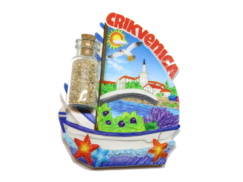 MAGNETE BARCA FARO VEDUTA CRIKVENICA 
