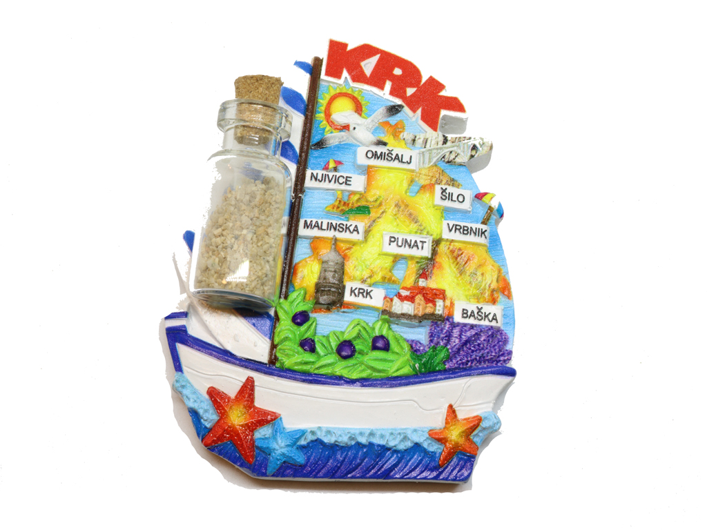 MAGNETE BARCA FARO VEDUTA KRK 