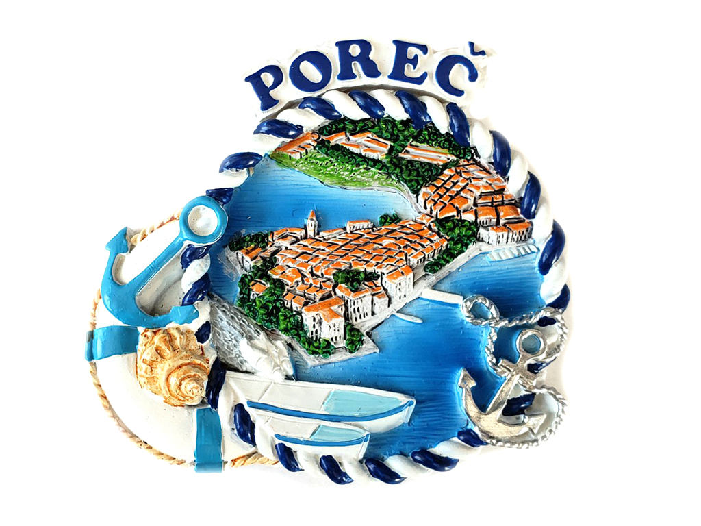 MAGNETE TONDO C/SALVAGENTE E ANCORA POREC 