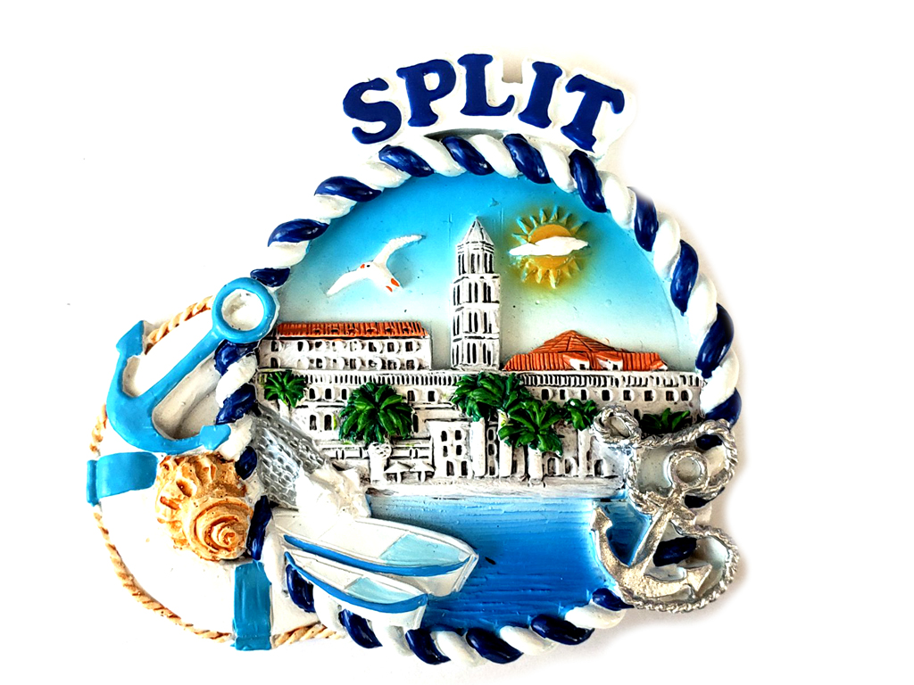 MAGNETE TONDO C/SALVAGENTE E ANCORA SPLIT 