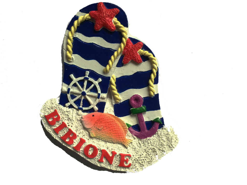 MAGNETE CIABATTINE BLU E BIANCO BIBIONE 