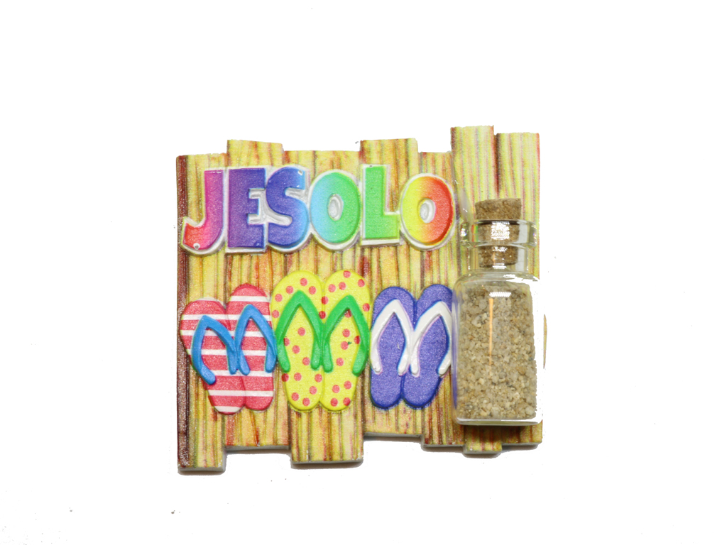 MAGNETE STECCATO+CIABATTINA JESOLO CON BOTTIGLIA 