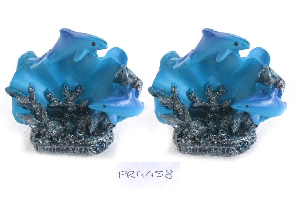 DELFINI RESINA SU CONCHIGLIA 3 MOD ASS 