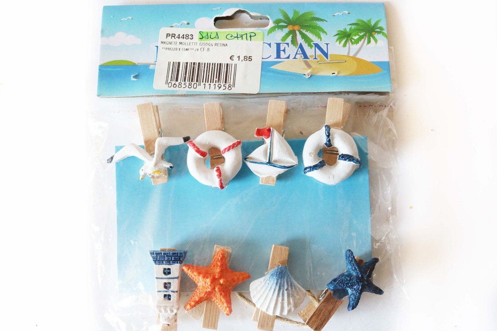 MAGNETE MOLLETTE C/SOGG RESINA BUSTE DA 8 PZ 