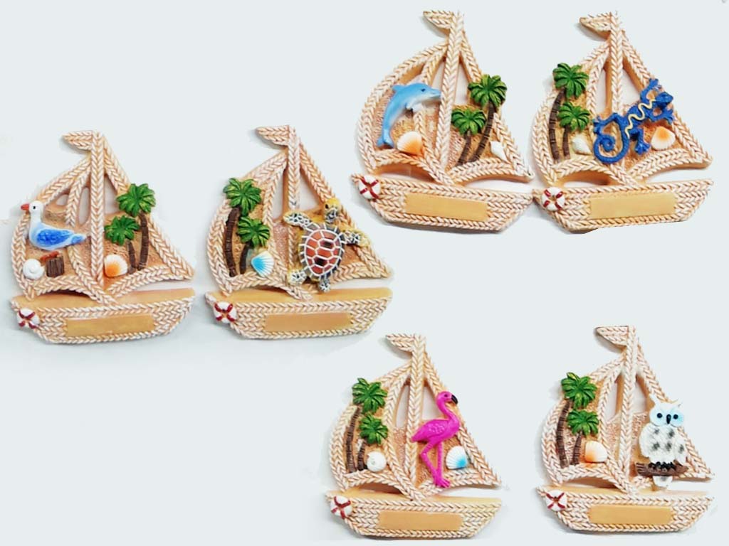 MAGNETE RESINA BARCA 6 ASS 