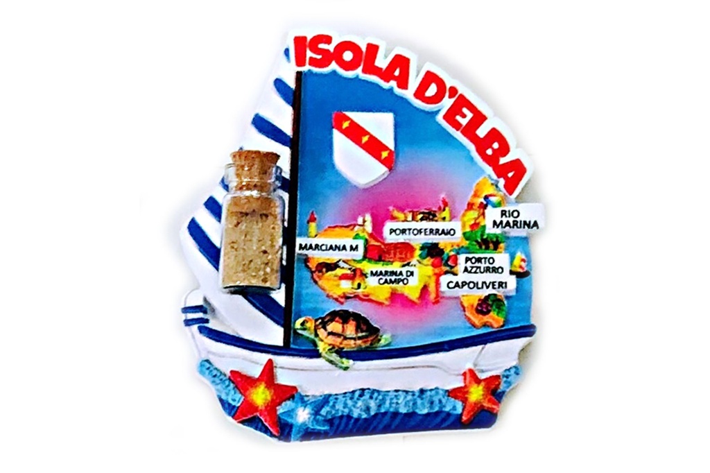 MAGNETE ISOLA D'ELBA BARCA C/BOTTIGLIA 