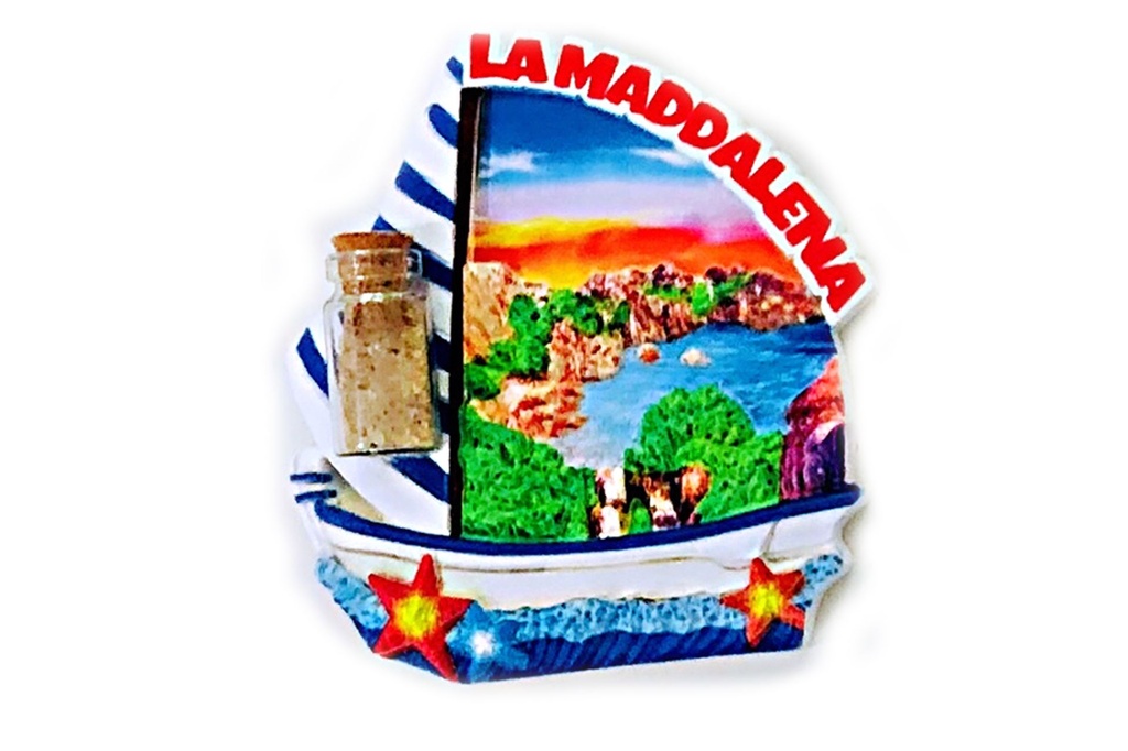 MAGNETE LA MADDALENA BARCA C/BOTTIGLIA 