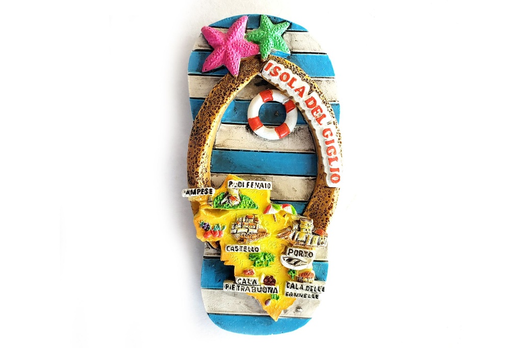 MAGNETE CIABATTINA MAPPA GIGLIO 