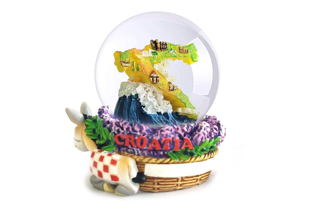 BOLLANEVE 45MM CON ASINO MAPPA CROATIA 