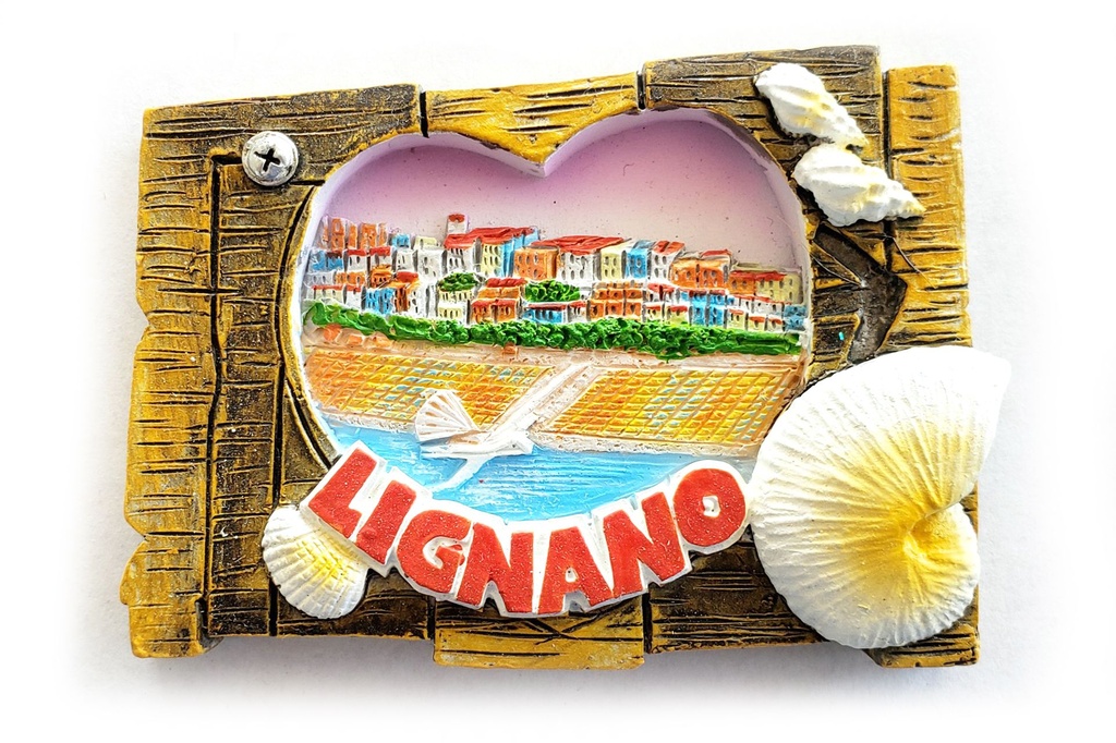 MAGNETE CUORE LEGNO LIGNANO 