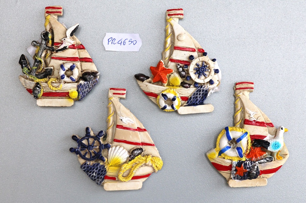 MAGNETE RESINA BARCA 4 COL ASS 