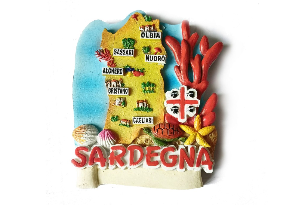 MAGNETE RESINA SARDEGNA E CORALLO 