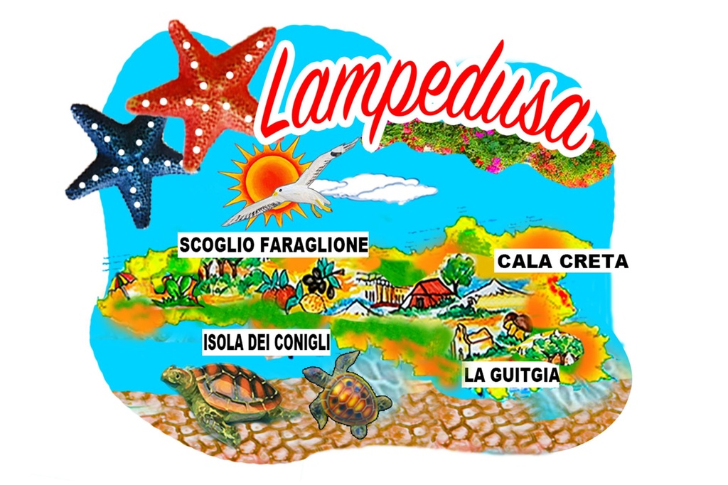 MAGNETE RESINA C/STELLE LAMPEDUSA 