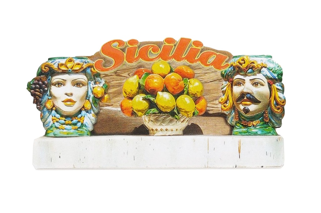 MAGNETE RESINA TESTE SICILIA AGRUMI 