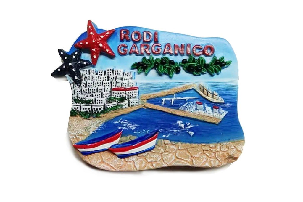 MAGNETE RESINA VEDUTA C/STELLE RODI GARGANICO 