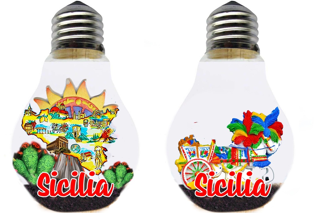 BOLLA LAMPADINA C/LUCE SICILIA 