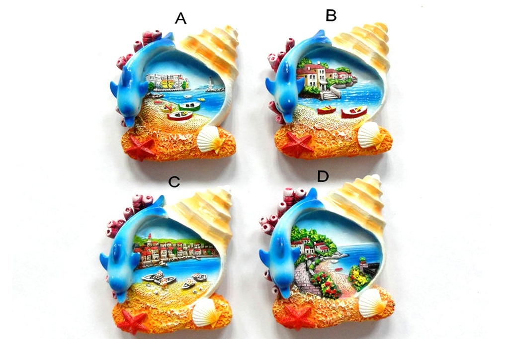 MAGNETE RESINA CONCHIGLIA VEDUTA 4 MOD 