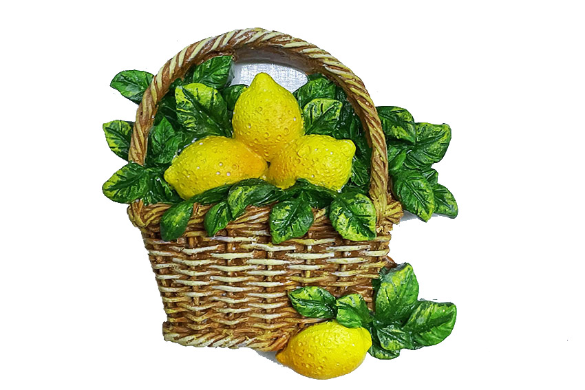 MAGNETE RESINA CESTO LIMONI 