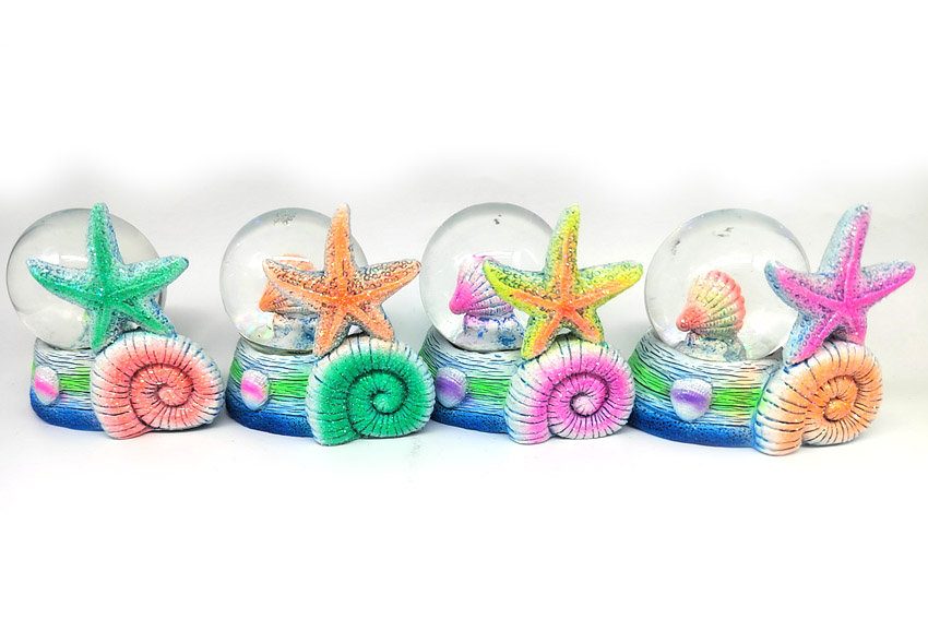 BOLLA NEVE RESINA CON STELLA MARINA 4 MOD ASS 