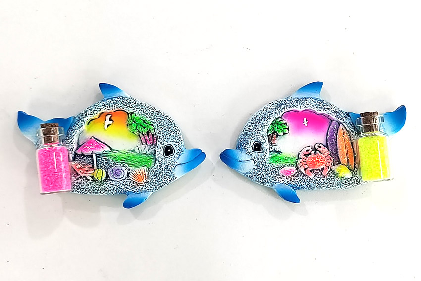 MAGNETE RESINA DELFINI C/BOTT 2 MOD 