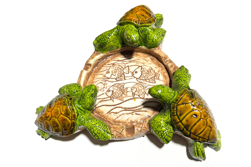 POSACENERE 3 TARTARUGHE RESINA 3 COL ASS 