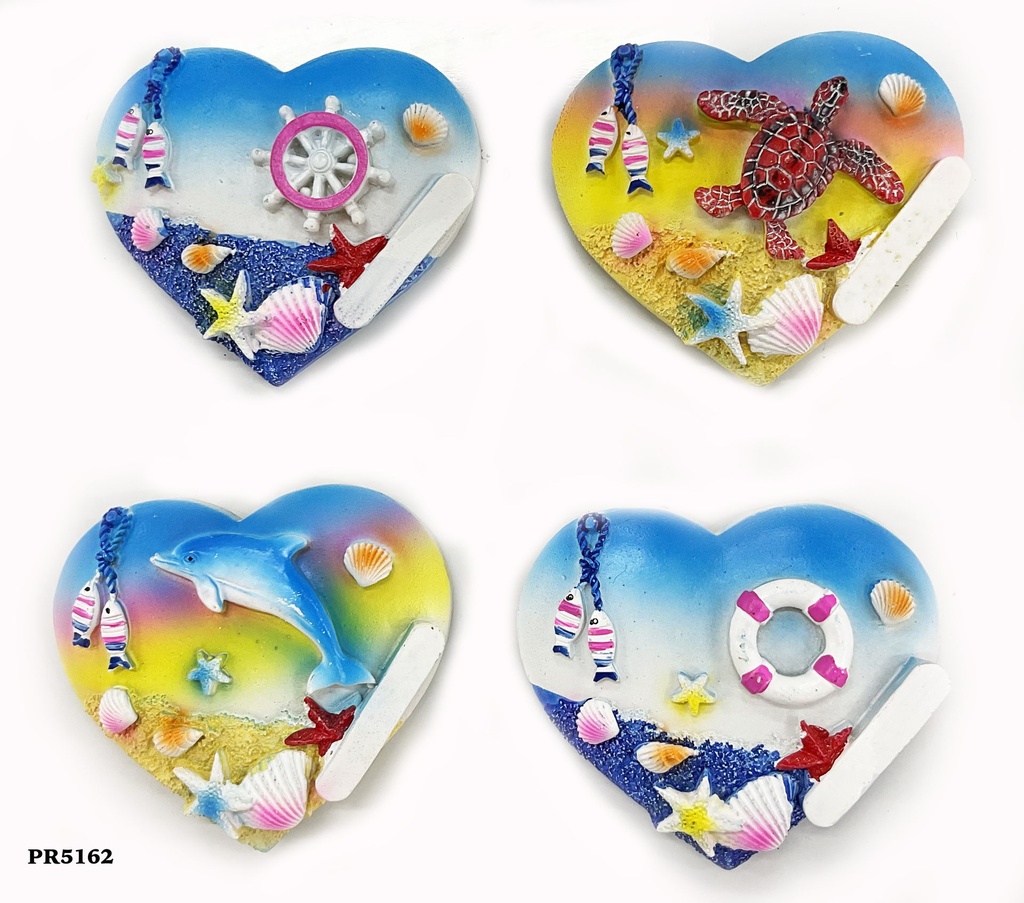MAGNETE RESINA CUORE 4 MOD ASS 