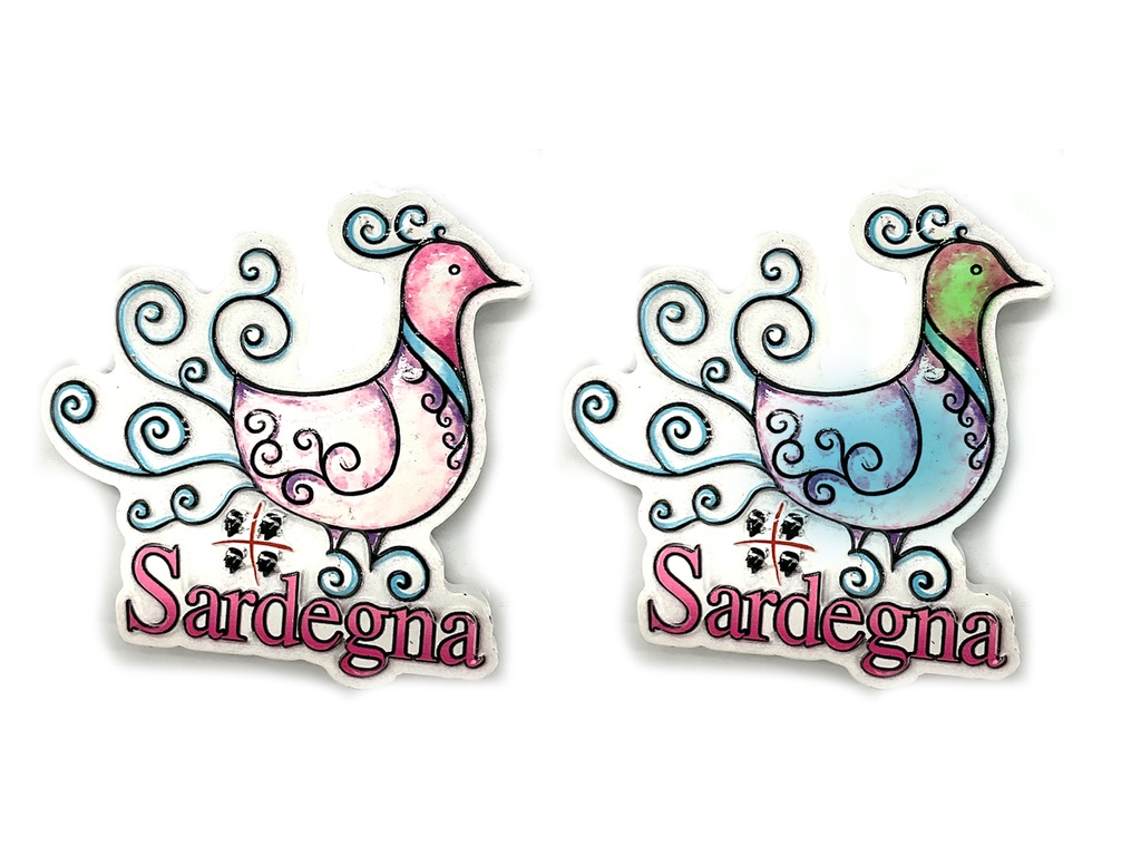 MAGNETE RESINA PAVONCELLA SARDEGNA STAMPA 