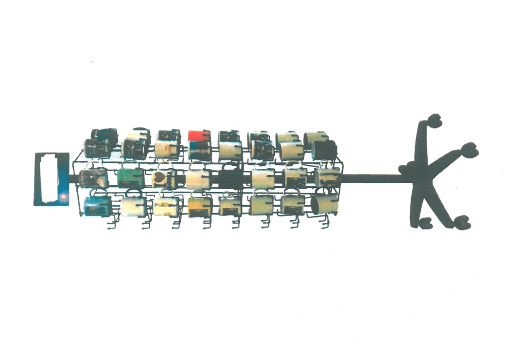 ESPOSITORE METALLO PER TAZZE 48 POSTI H170 
