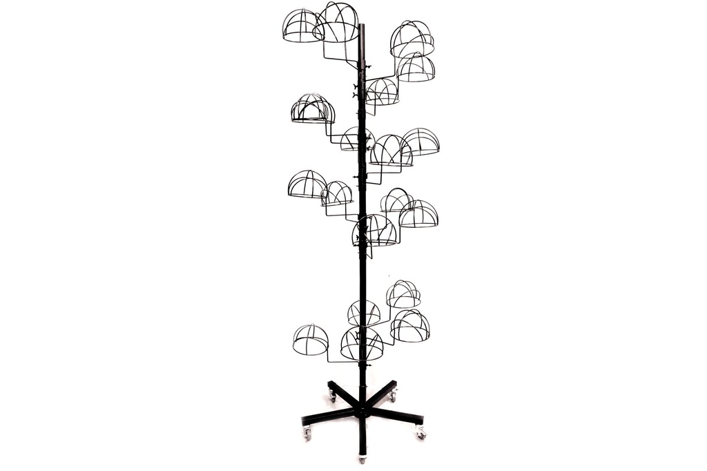 ESPOSITORE MET PER CAPPELLI 20 POSTI NERO 